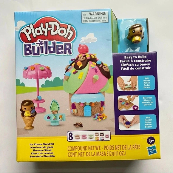 New Play-Doh Builder Ice Cream Stand Building Kit ages 5+ SEALED! Play Dough - Picture 4 of 11